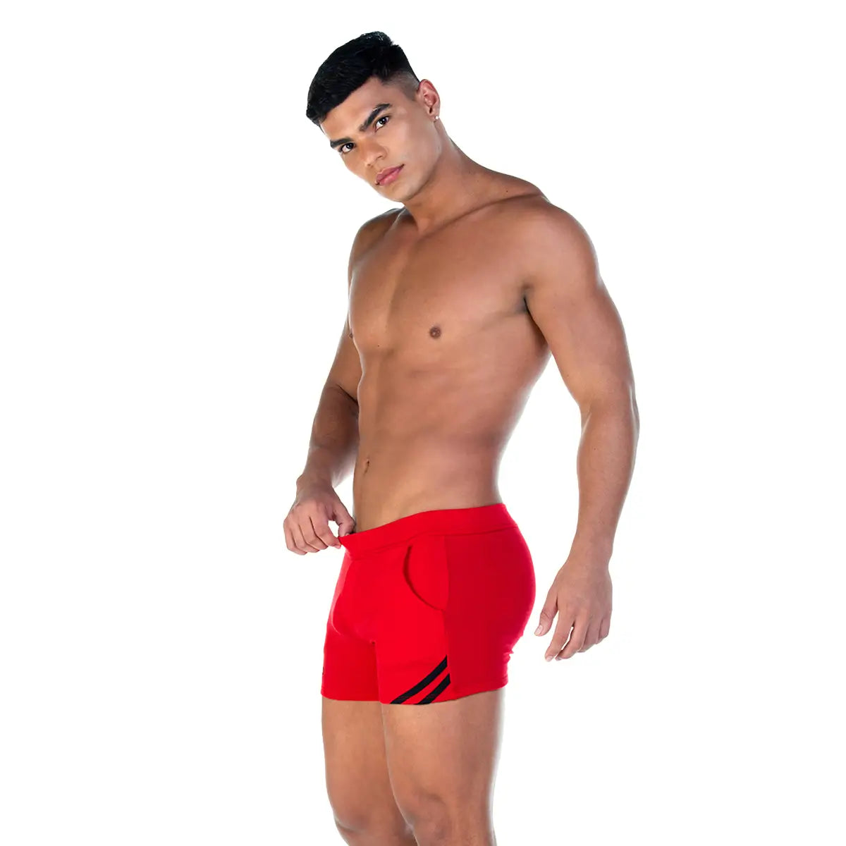 FOREVER RED BLACK SHORT - Gigo Underwear Colombia
