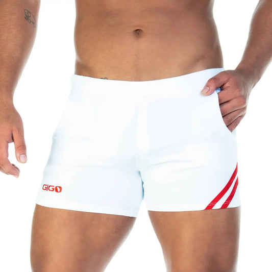 FOREVER WHITE RED SHORT - Gigo Underwear Colombia
