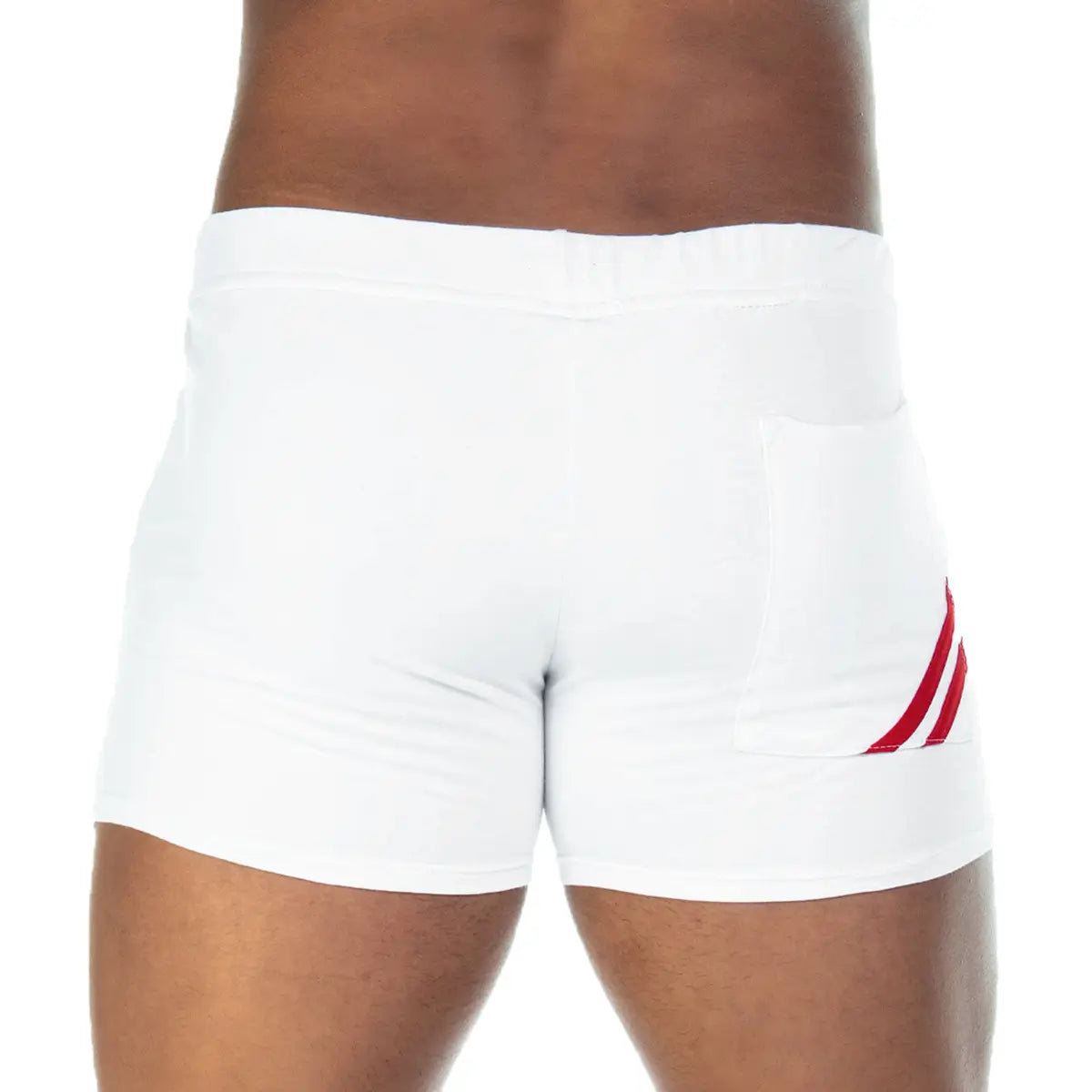 Forever White Red Short vista frontal de Gigo Underwear