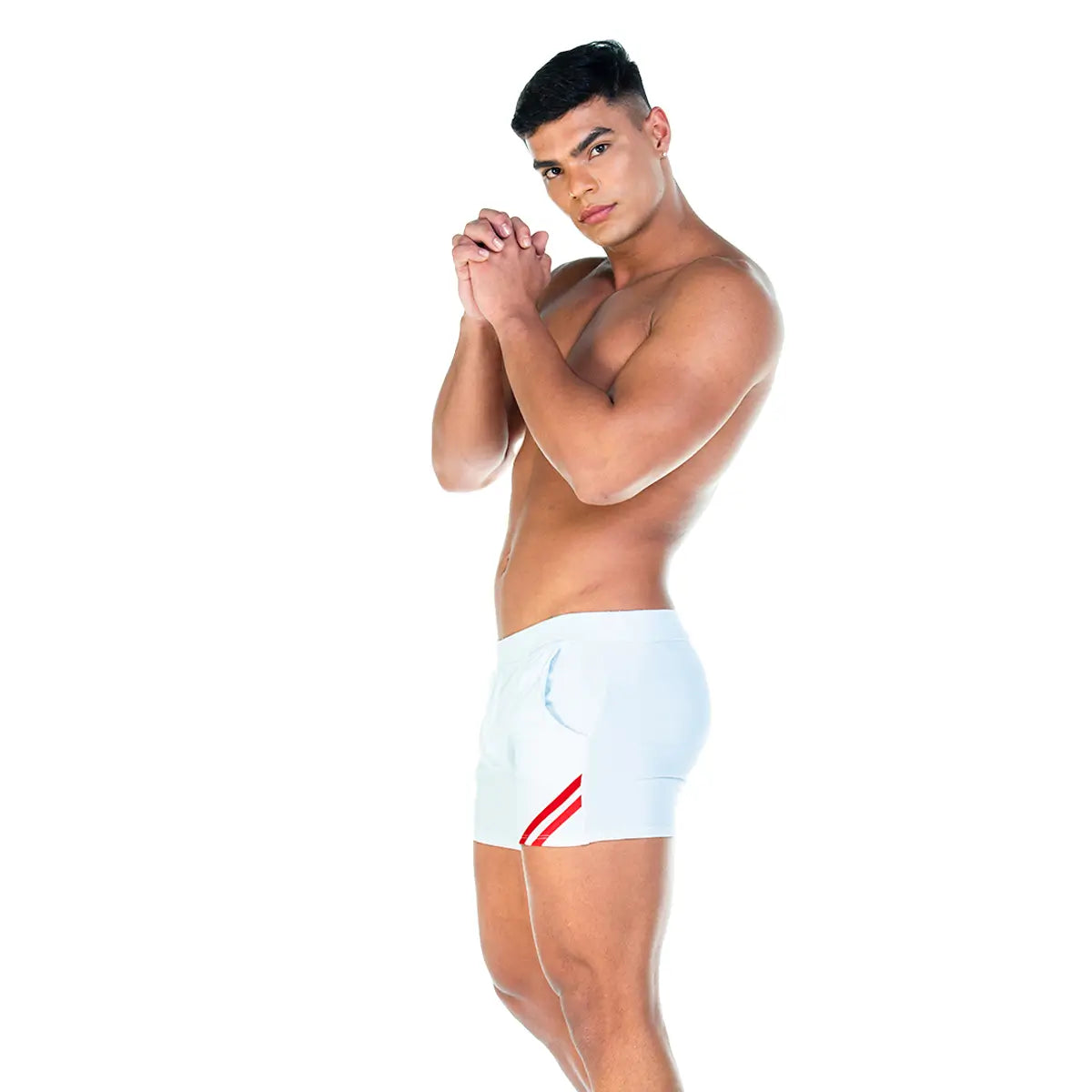 Forever White Red Short vista posterior de Gigo Underwear