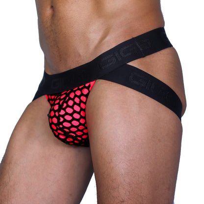 Fresh Fuchsia Jockstrap vista frontal de Gigo Underwear