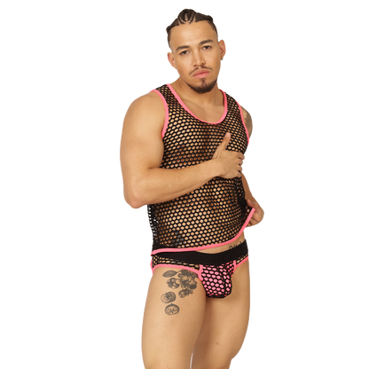 Fresh Fuchsia Tank vista posterior de Gigo Underwear