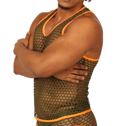 Fresh Orange Tank vista frontal de Gigo Underwear
