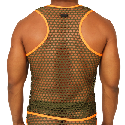 Fresh Orange Tank vista posterior de Gigo Underwear