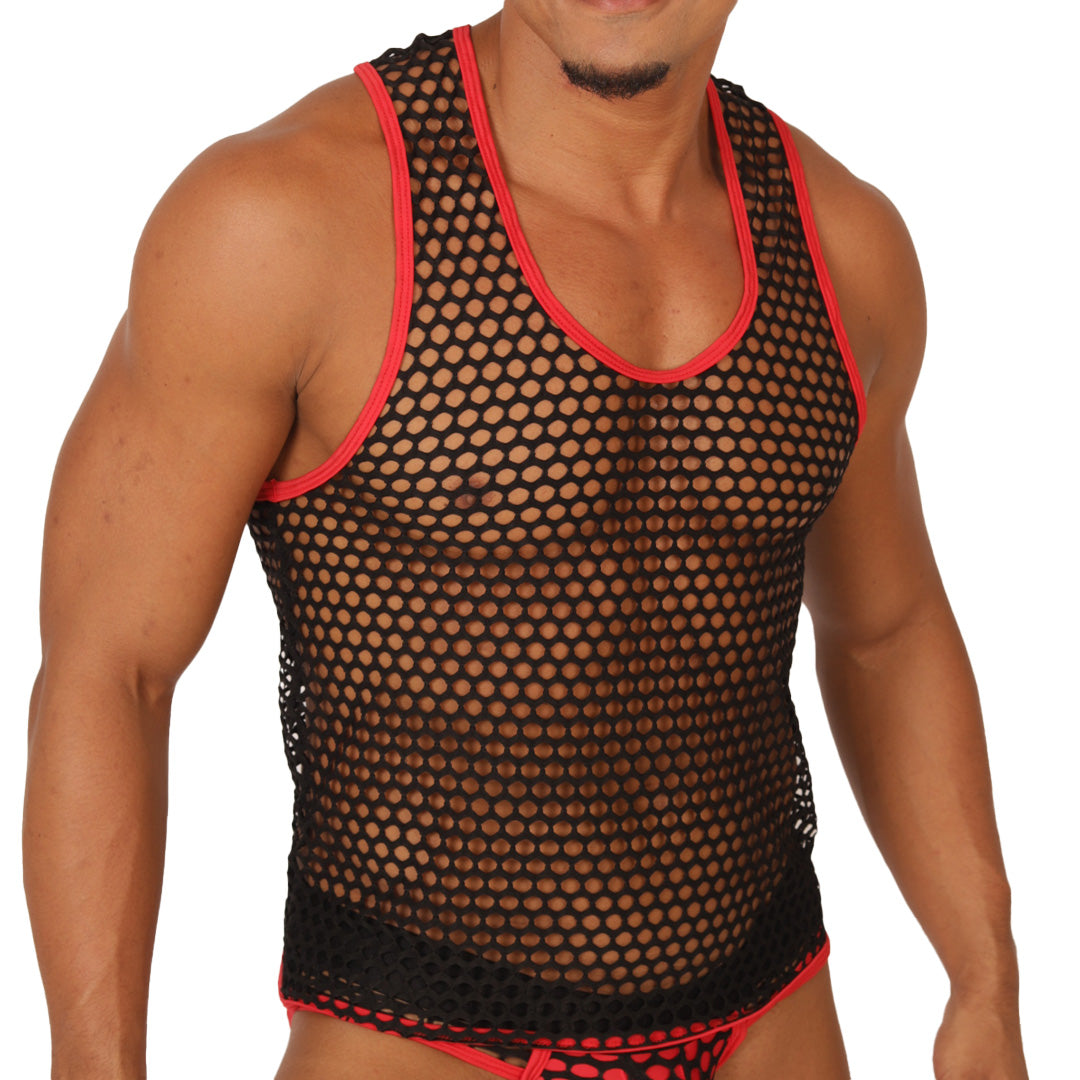 FRESH RED TANK - Camisilla Deportiva Masculina en Colores Modernos