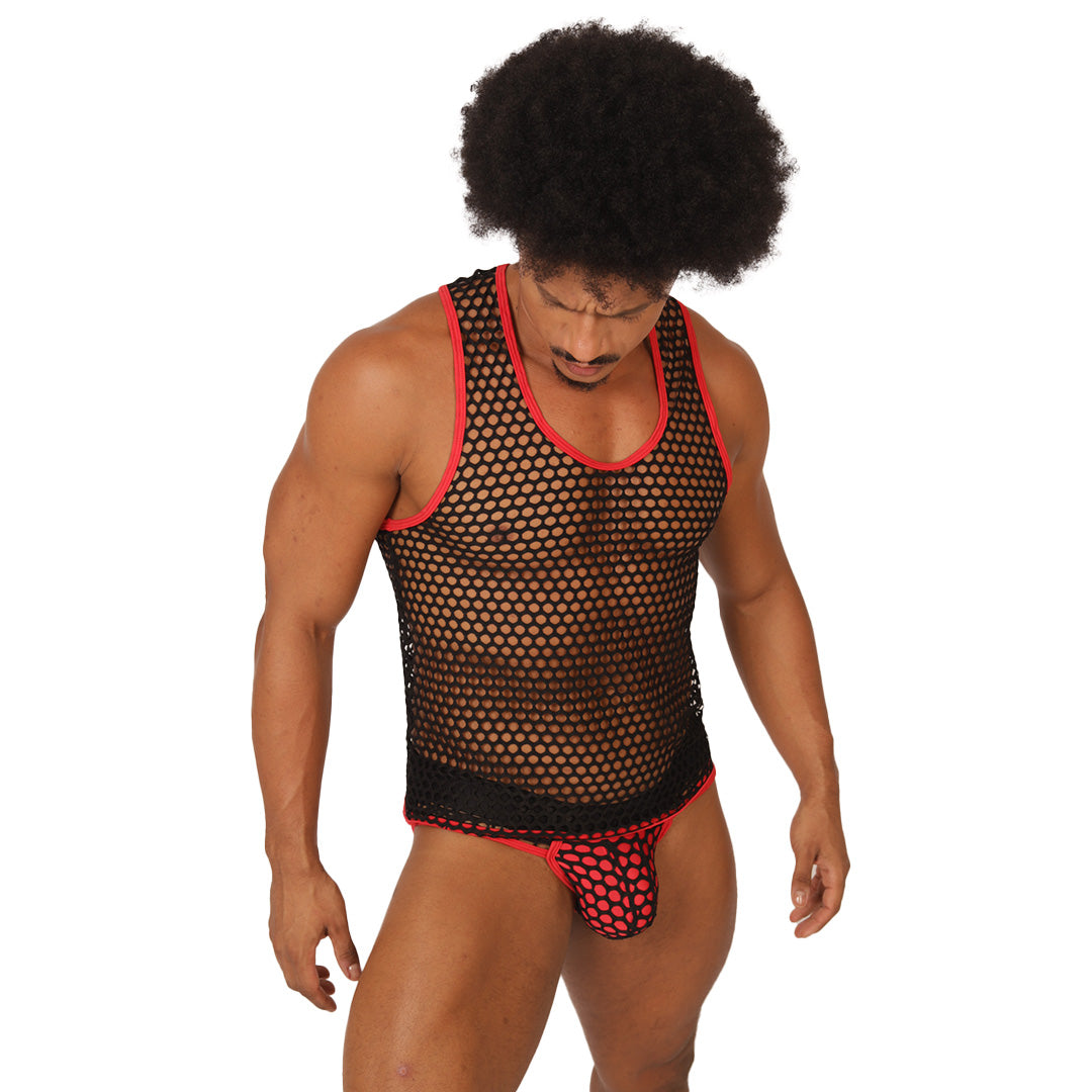 FRESH RED TANK - Camisilla Deportiva Masculina en Colores Modernos