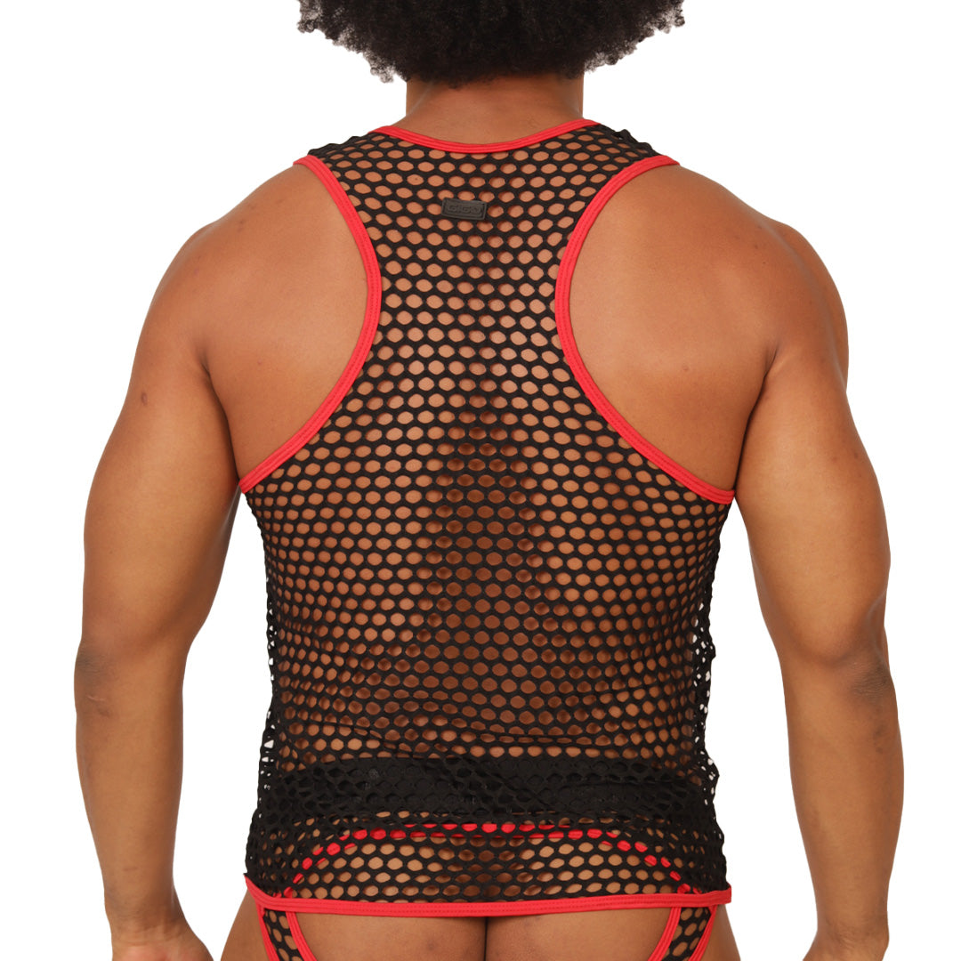 FRESH RED TANK - Camisilla Deportiva Masculina en Colores Modernos