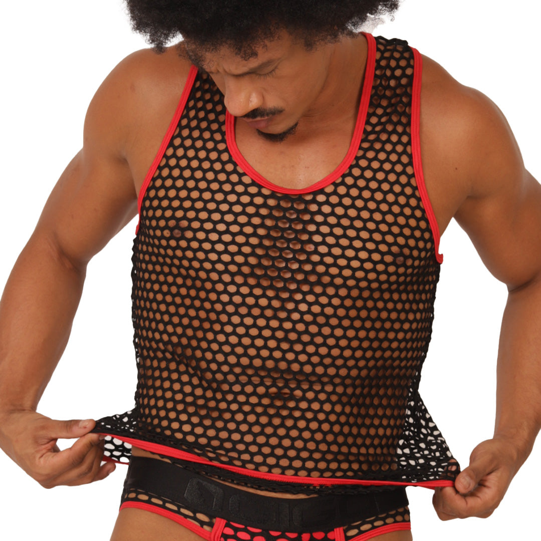 FRESH RED TANK - Camisilla Deportiva Masculina en Colores Modernos