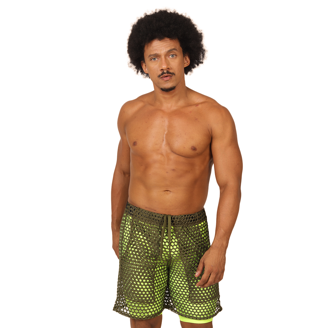 FRESH YELLOW SHORT - Brief Masculino Audaz con Pretina Contraste