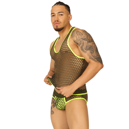 Fresh Yellow Tank vista posterior de Gigo Underwear