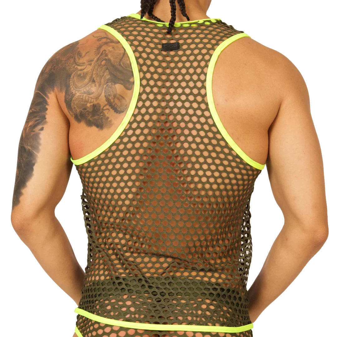 FRESH YELLOW TANK - Brief Masculino Audaz con Pretina Contraste
