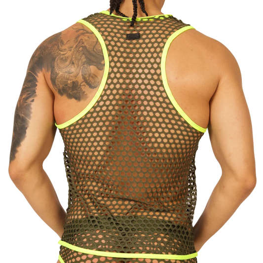 FRESH YELLOW TANK - Brief Masculino Audaz con Pretina Contraste