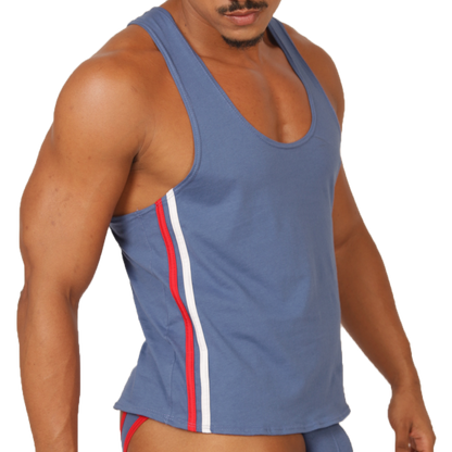 Garoto Blue Tank vista frontal de Gigo Underwear