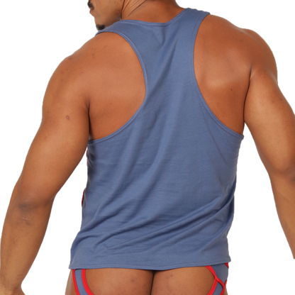 Garoto Blue Tank vista posterior de Gigo Underwear