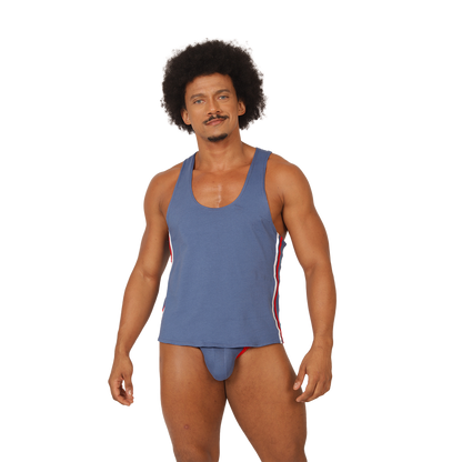 Garoto Blue Tank en modelo de Gigo Underwear
