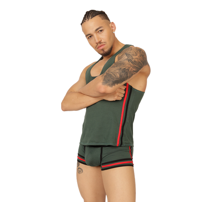 Garoto Green Tank vista posterior de Gigo Underwear