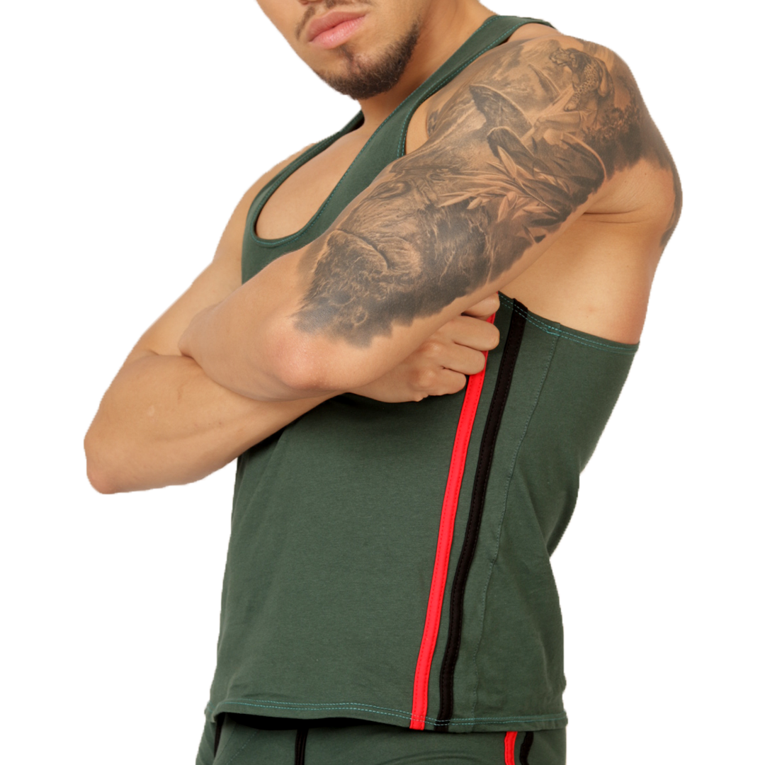 GAROTO GREEN TANK - Camisilla Deportiva Masculina en Colores Modernos