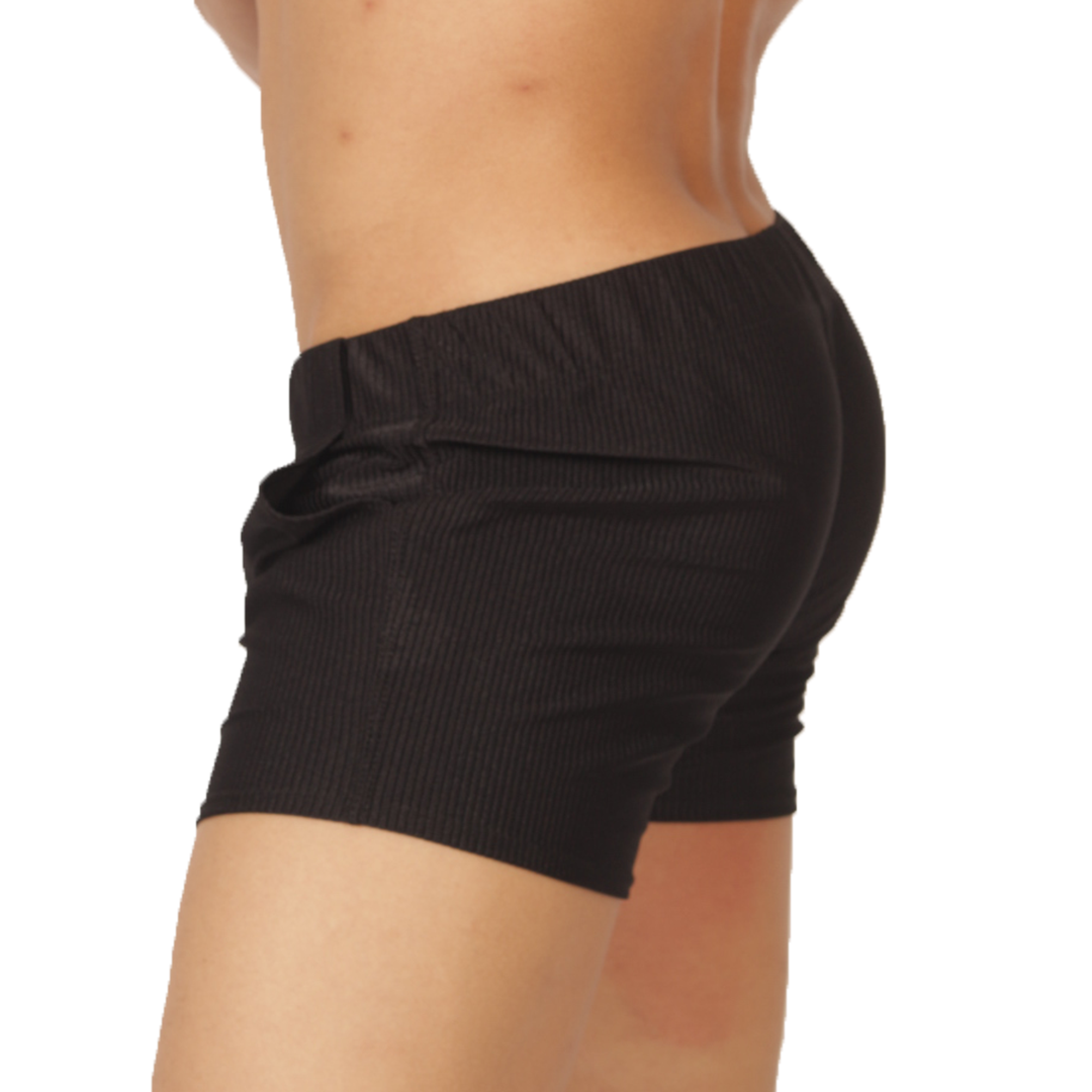 Glow Black Short vista frontal de Gigo Underwear