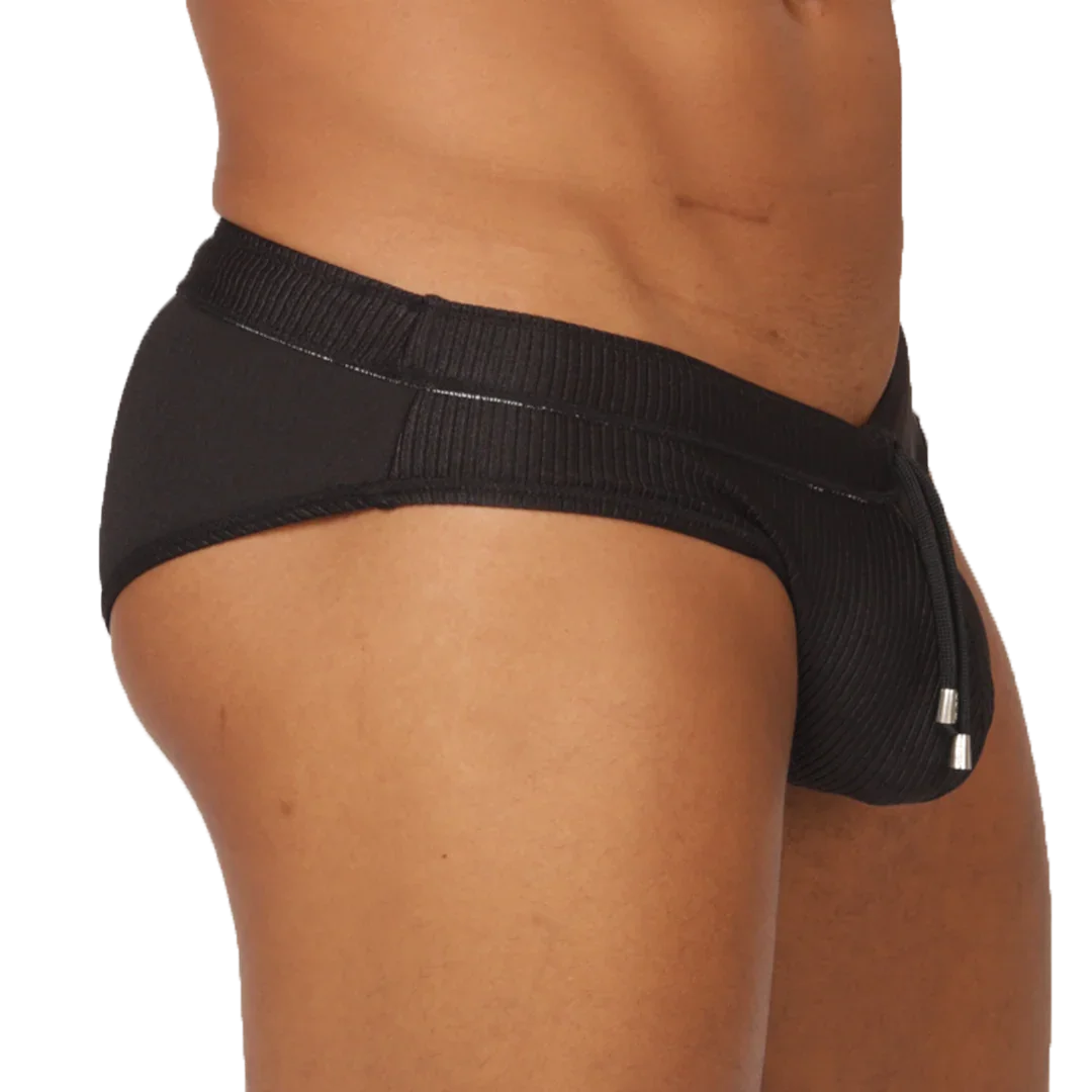 GLOW BLACK SWIMBRIEF - Gigo Underwear Colombia
