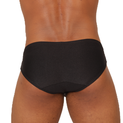 Glow Black Swimbrief vista posterior de Gigo Underwear