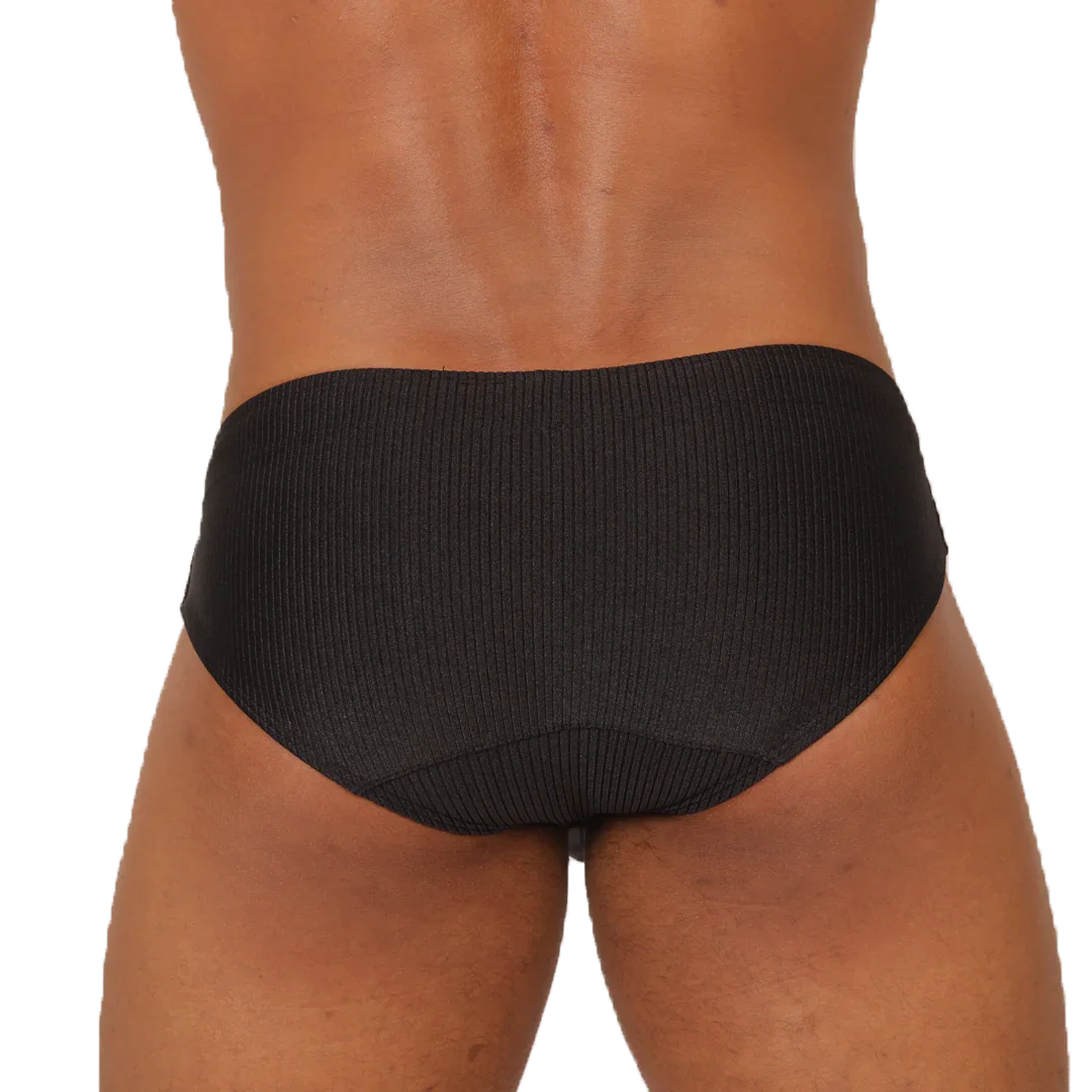 GLOW BLACK SWIMBRIEF - Gigo Underwear Colombia