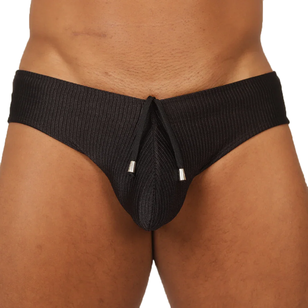 GLOW BLACK SWIMBRIEF - Gigo Underwear Colombia