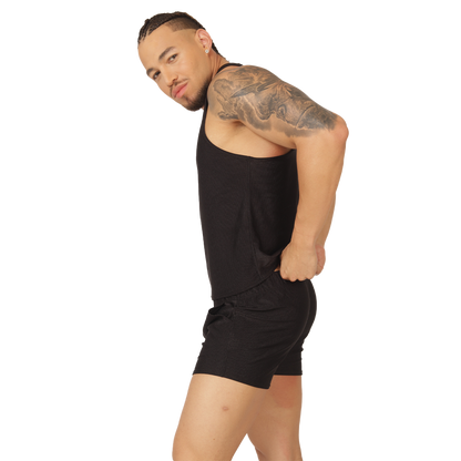 Glow Black Tank vista posterior de Gigo Underwear