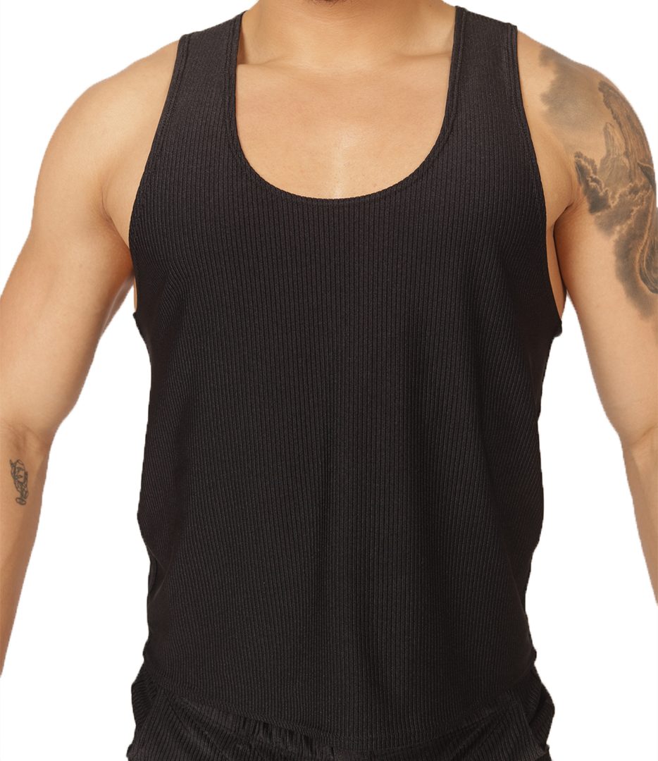 GLOW BLACK TANK - Camisilla Deportiva Masculina en Colores Modernos