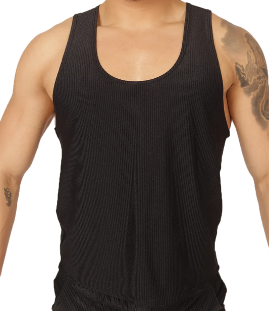 GLOW BLACK TANK - Gigo Underwear Colombia