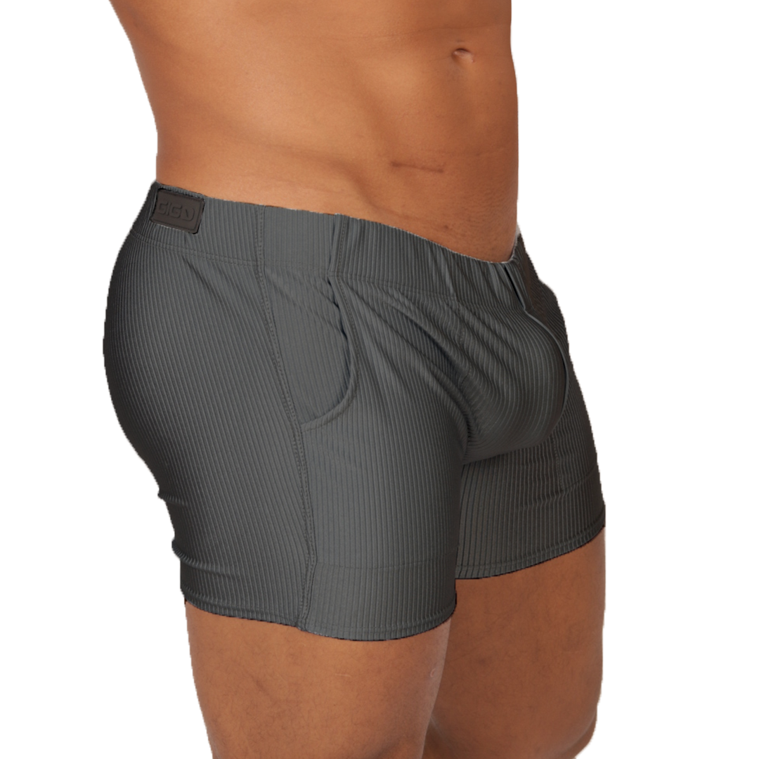 Glow Gray Short vista frontal de Gigo Underwear