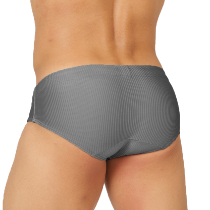 Glow Gray Swimbrief vista posterior de Gigo Underwear