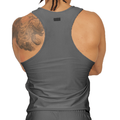Glow Gray Tank vista frontal de Gigo Underwear