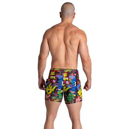 Graffiti Beachwear vista posterior de Gigo Underwear