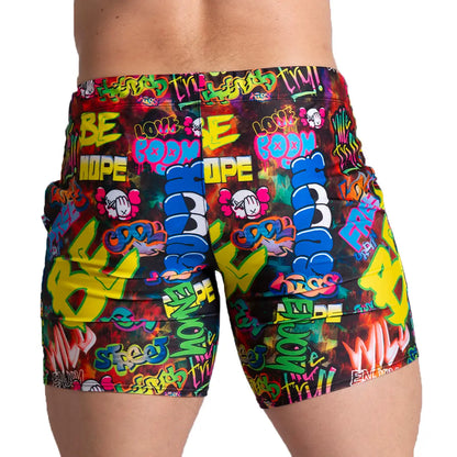 Graffiti Beachwear vista frontal de Gigo Underwear