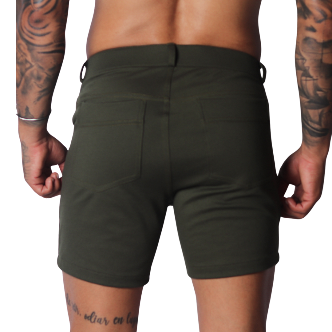 Sunday Green Short vista posterior de Gigo Underwear