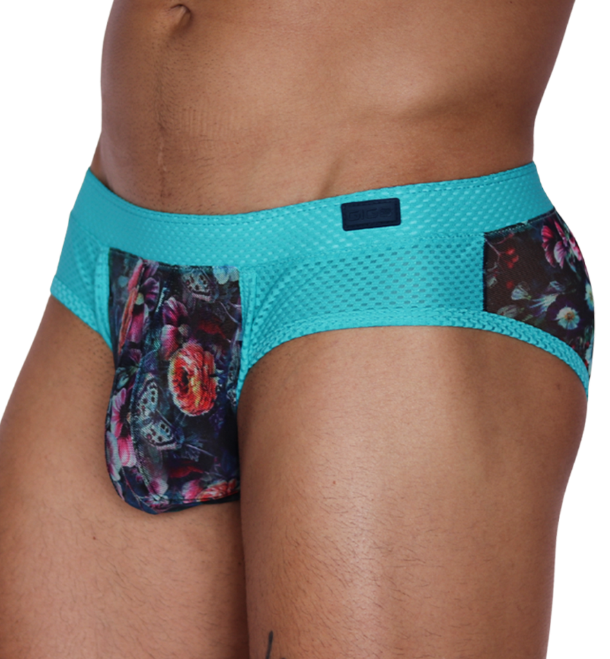 Garden Blue Brief vista frontal de Gigo Underwear