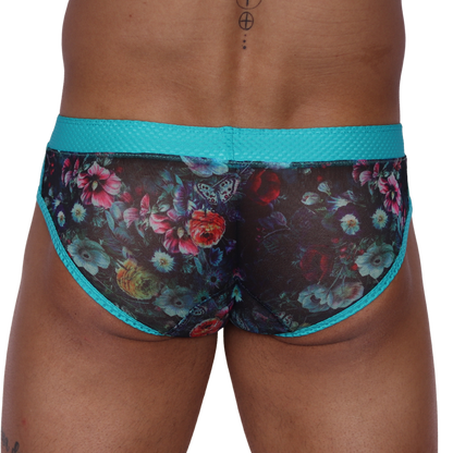 Garden Blue Brief vista posterior de Gigo Underwear