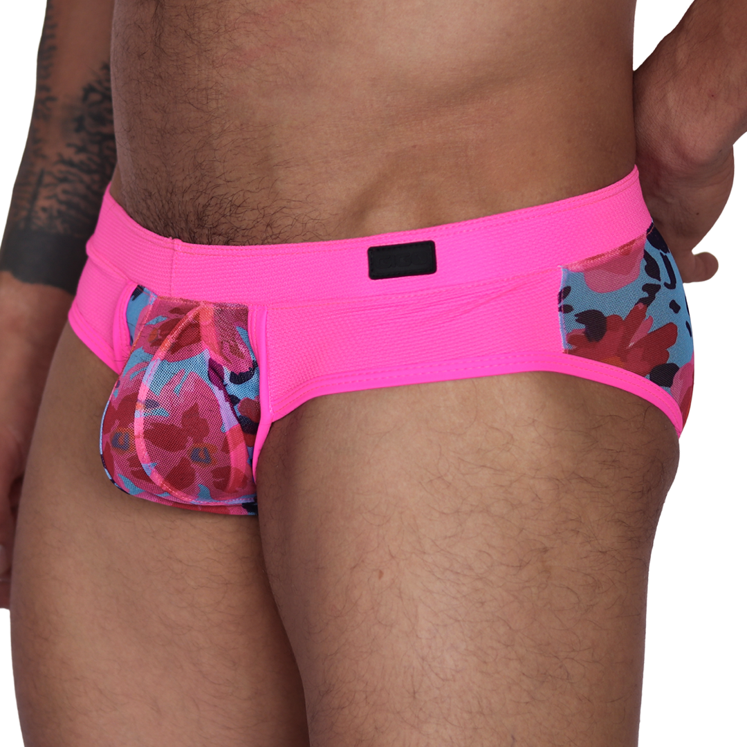 Garden Fuchsia Brief vista frontal de Gigo Underwear