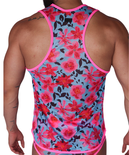 Garden Fuchsia Tank vista posterior de Gigo Underwear
