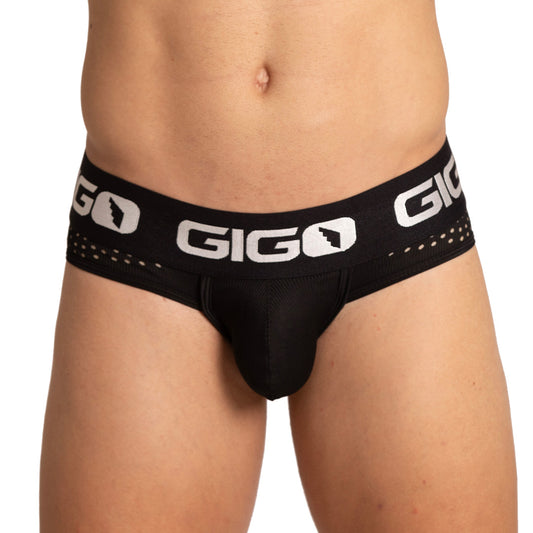 HIBRID BLACK BRIEF JOCK - Gigo Underwear Colombia