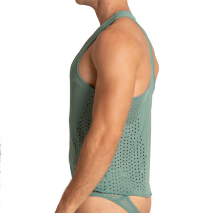 Hibrid Green Tank vista posterior de Gigo Underwear