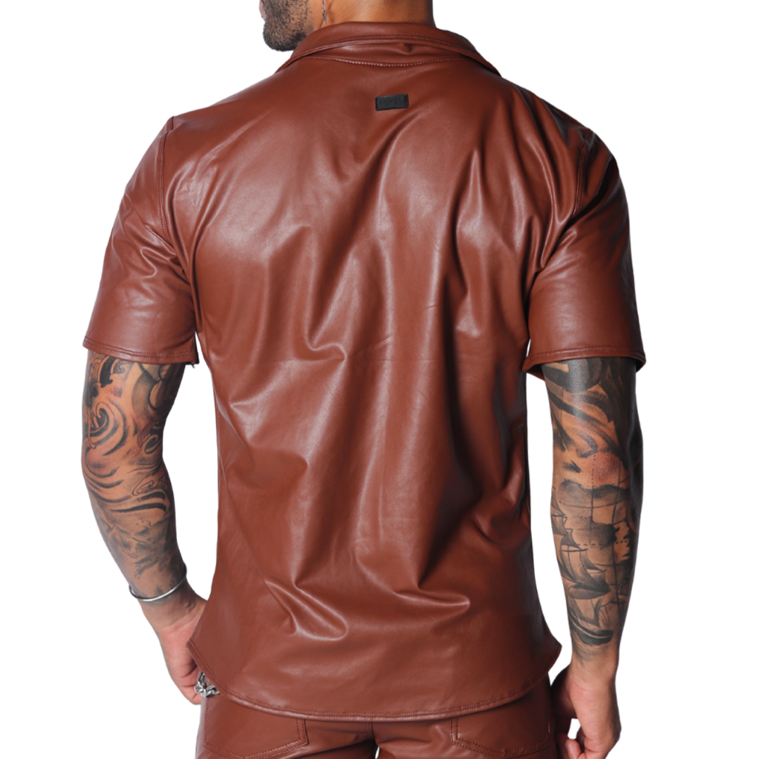 Hide Brown Shirt vista posterior de Gigo Underwear