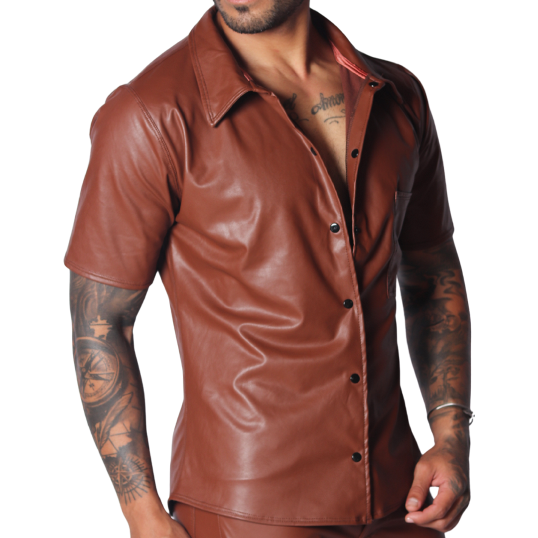 Hide Brown Shirt vista frontal de Gigo Underwear
