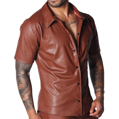 Hide Brown Shirt vista frontal de Gigo Underwear
