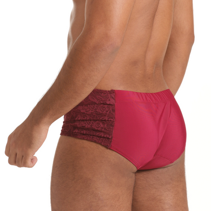Hindu Wine Swim Brief vista posterior de Gigo Underwear