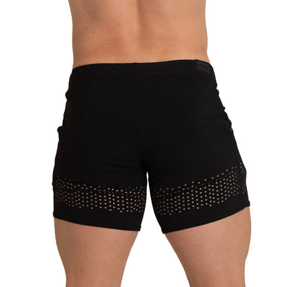 Hole Black Beachwear vista posterior de Gigo Underwear