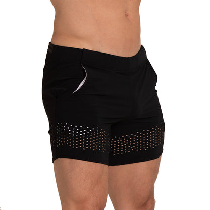 Hole Black Beachwear vista frontal de Gigo Underwear