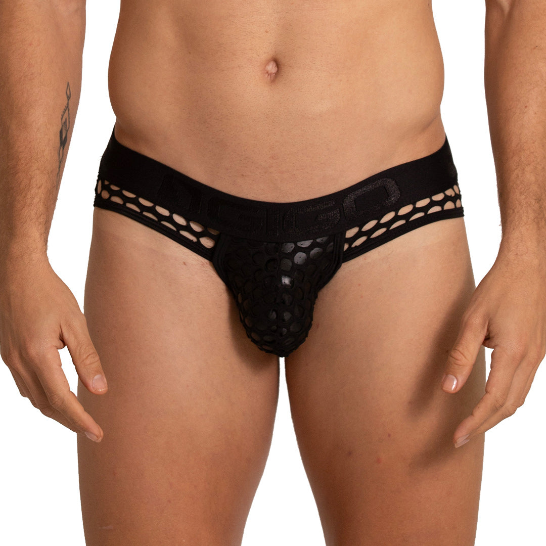 Hole Black Brief Jock de Gigo Underwear