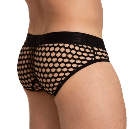 Hole Black Brief vista posterior de Gigo Underwear