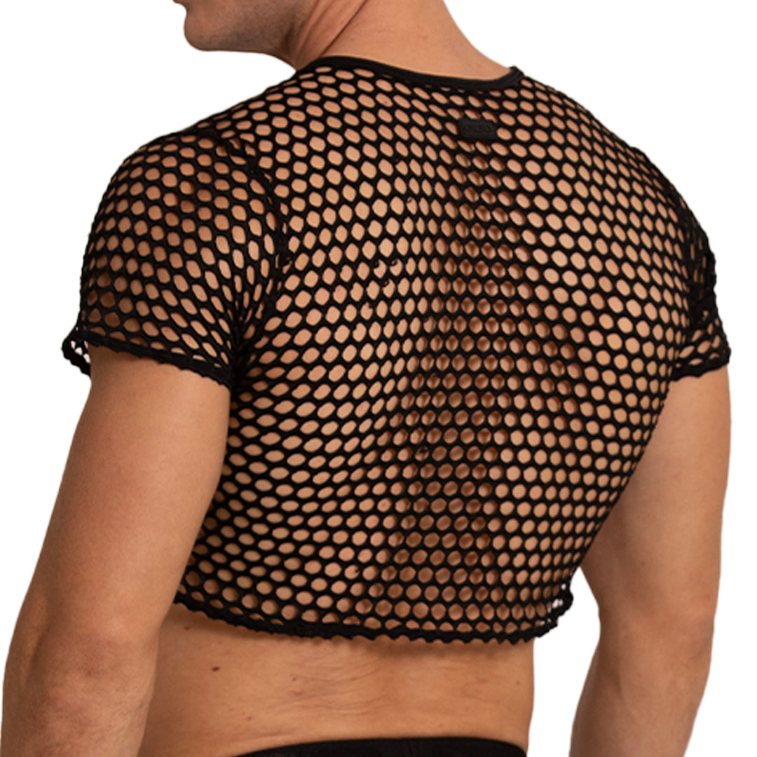 Hole Black Croop Top vista posterior de Gigo Underwear